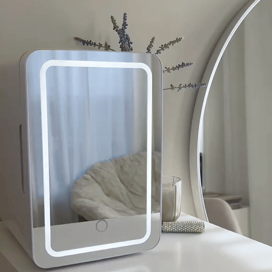 Muniva BeautyFridge - Kosmetikkühlschrank mit LED-Spiegel